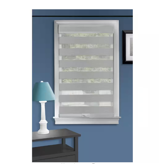 ACHIM Celestial Gray Cordless Layered Polyester Roller Shade 36 in W x 72 in L