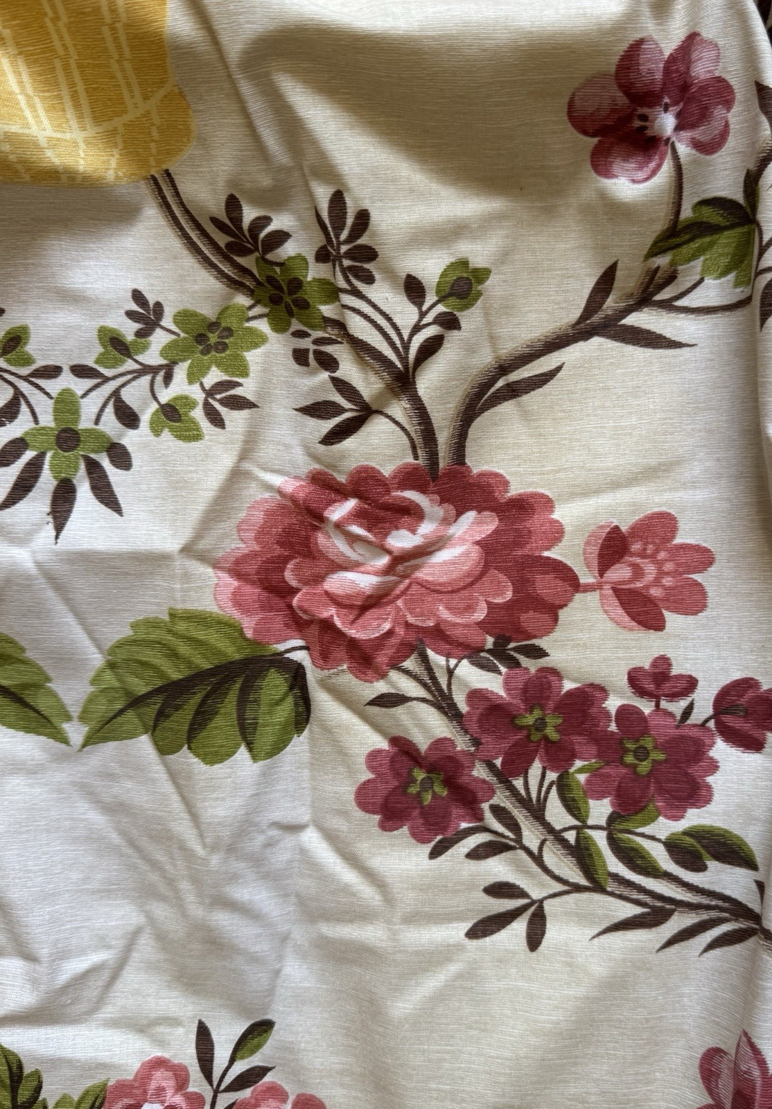 Custom Floral Pinch Pleat Drapery Panels 72×96 Lined Interlined Estate Quality