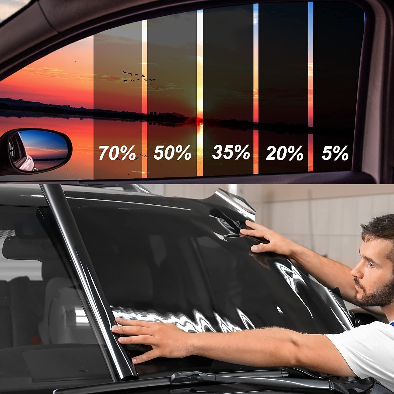 Window Tint Film for Cars 5% VLT 20in x 10Ft Ceramic Window Tints, Blocks 99%…