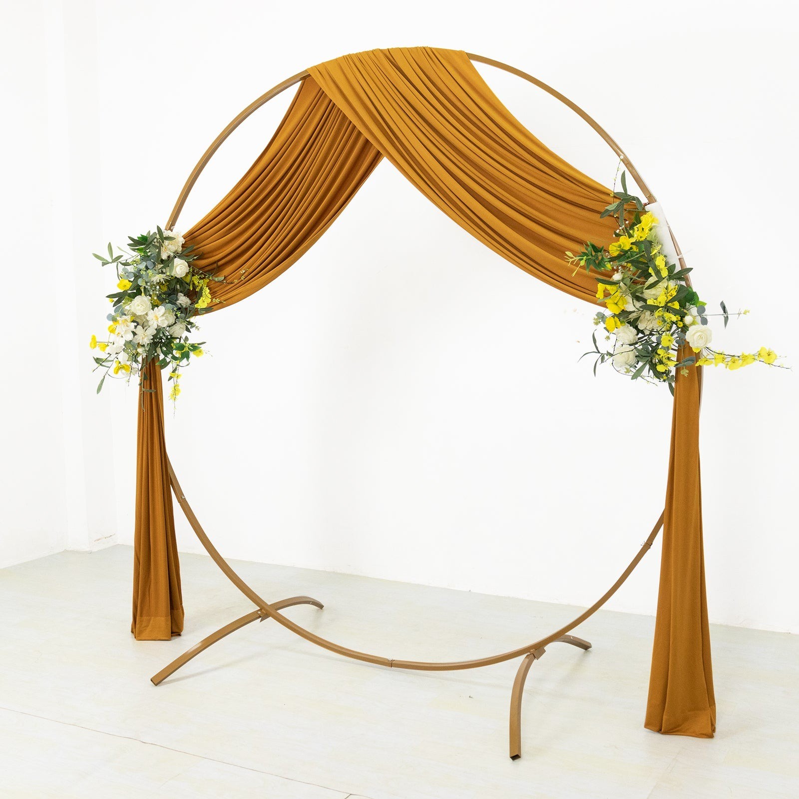 18 ft GOLD 4-Way Stretch Spandex Divider Backdrop Curtain Party Wedding