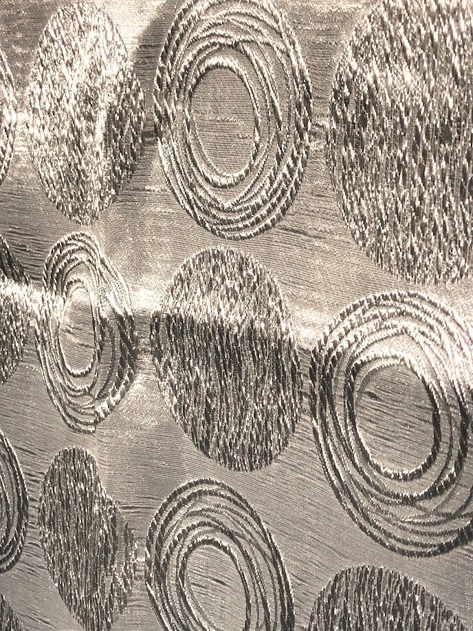 Cubism Circle Jacquard Grommet Curtain Panel Size 54″ W x 84″ L each