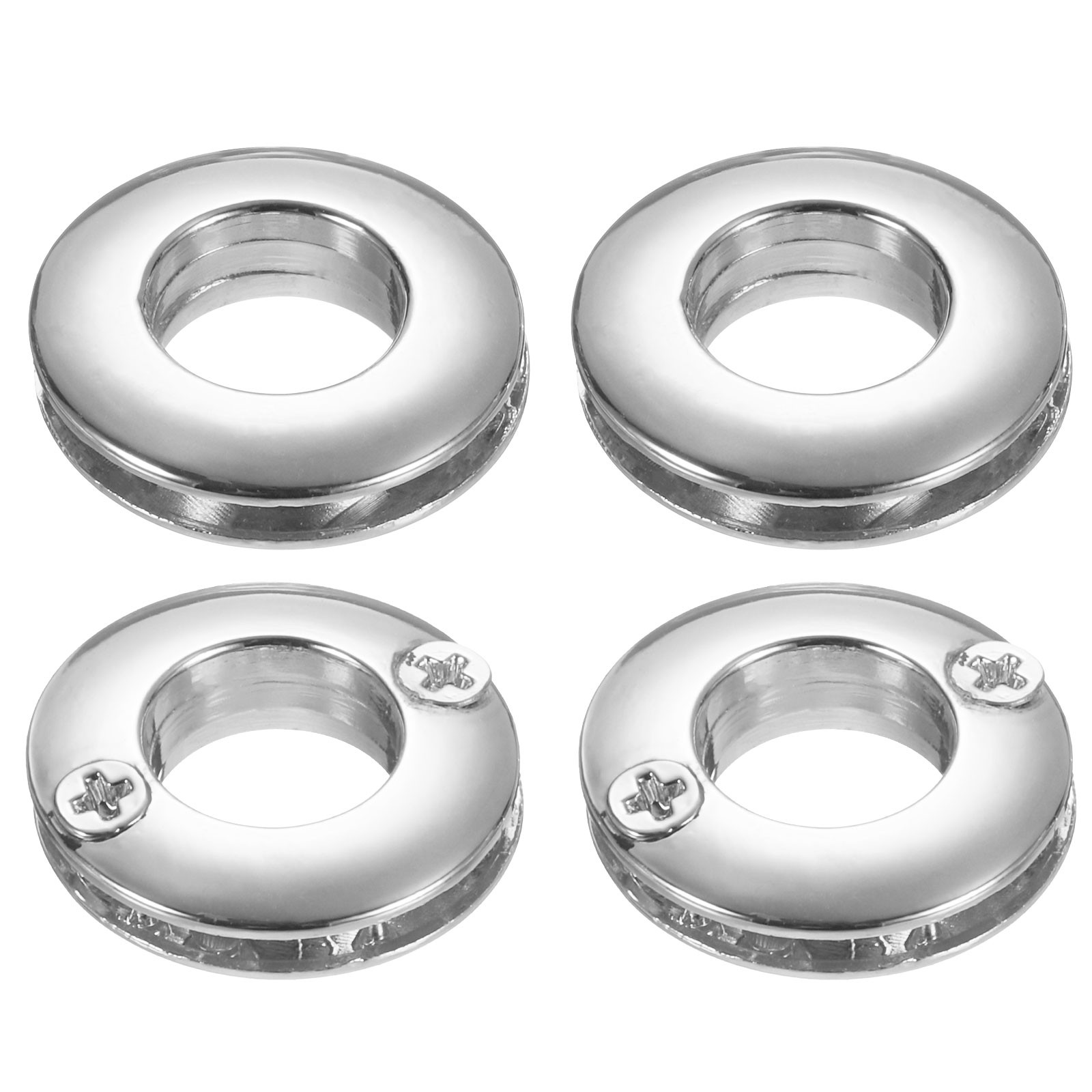 4Pcs Zinc Alloy Curtain Screw Grommets 3/8″(10.6mm) Silver