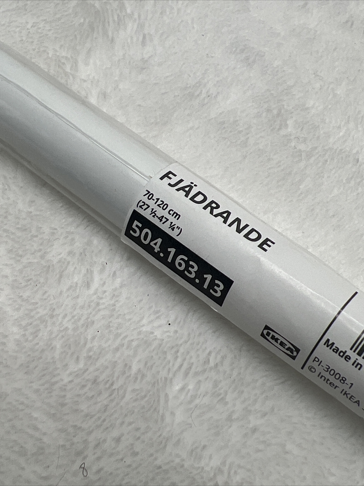 New 1 Ikea Fjadrande 504.163.13 White Curtain Rod 27.5 – 47.25 Inches 70-120cm