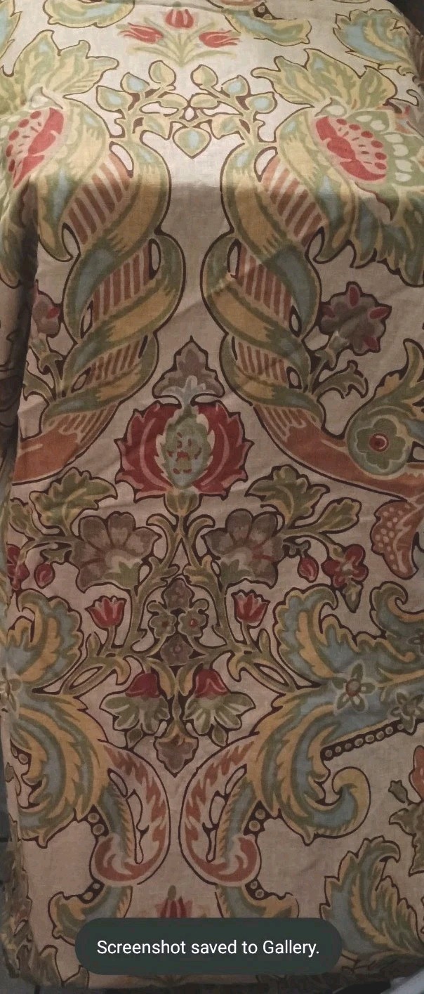 Pottery Barn (2) Simone Palampore Drapes Curtain Panels Lined Linen Blend 50×84