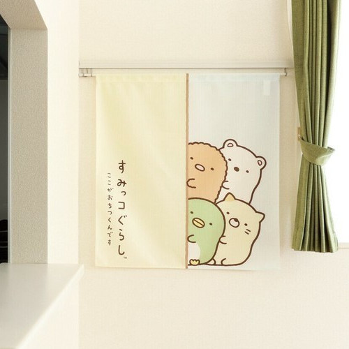 Japanese Noren Tapestry-Sumikko Gurashi Cute Door Curtain for Wardrobe Bookshelf