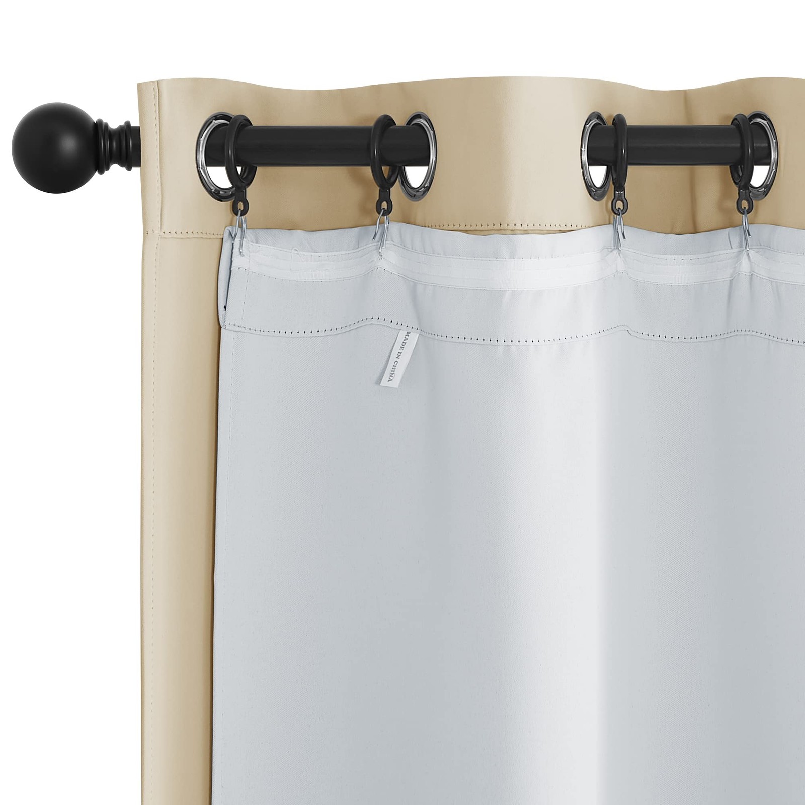 Nicetown Blackout Curtain Liners For – 40 Inches Long Kitchen Curtains Noise