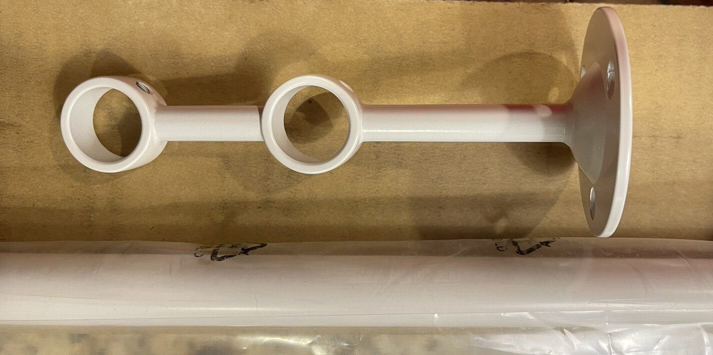Pottery Barn Kids Double Curtain Rod Add-On Kit – Medium – 48-88″ – White – NEW