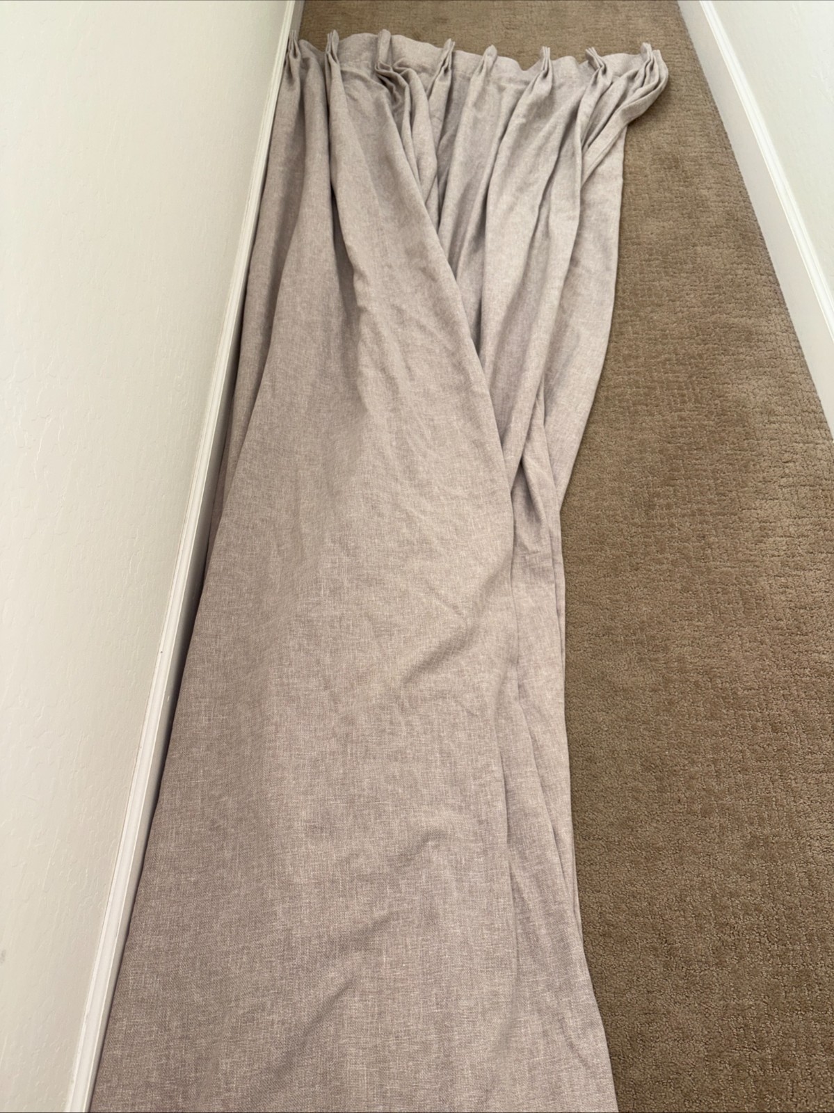 HEAVY CUSTOM MADE DRAPES PINCH PLEAT CURTAIN cotton linen blend 108×80 single
