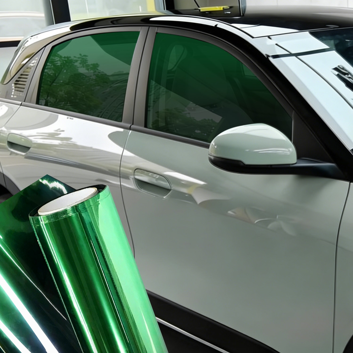 Car Window Tint Film 2-Color Gradients Film Windshield Sun Shade Heat & UV Block