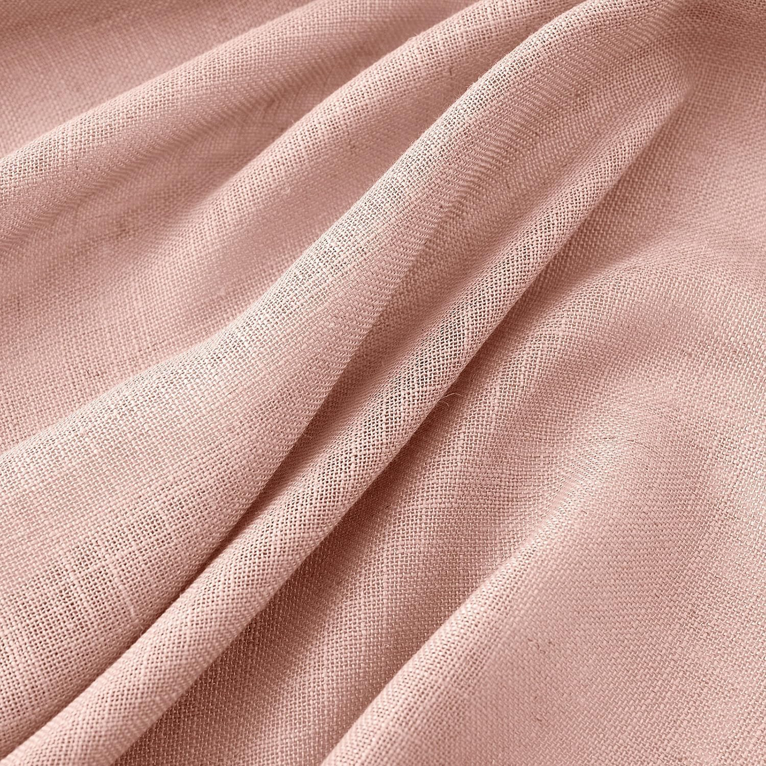 MIULEE Blush Pink Linen Curtains 84 Inch Length 2 Panels for Bedroom, Soft Thick