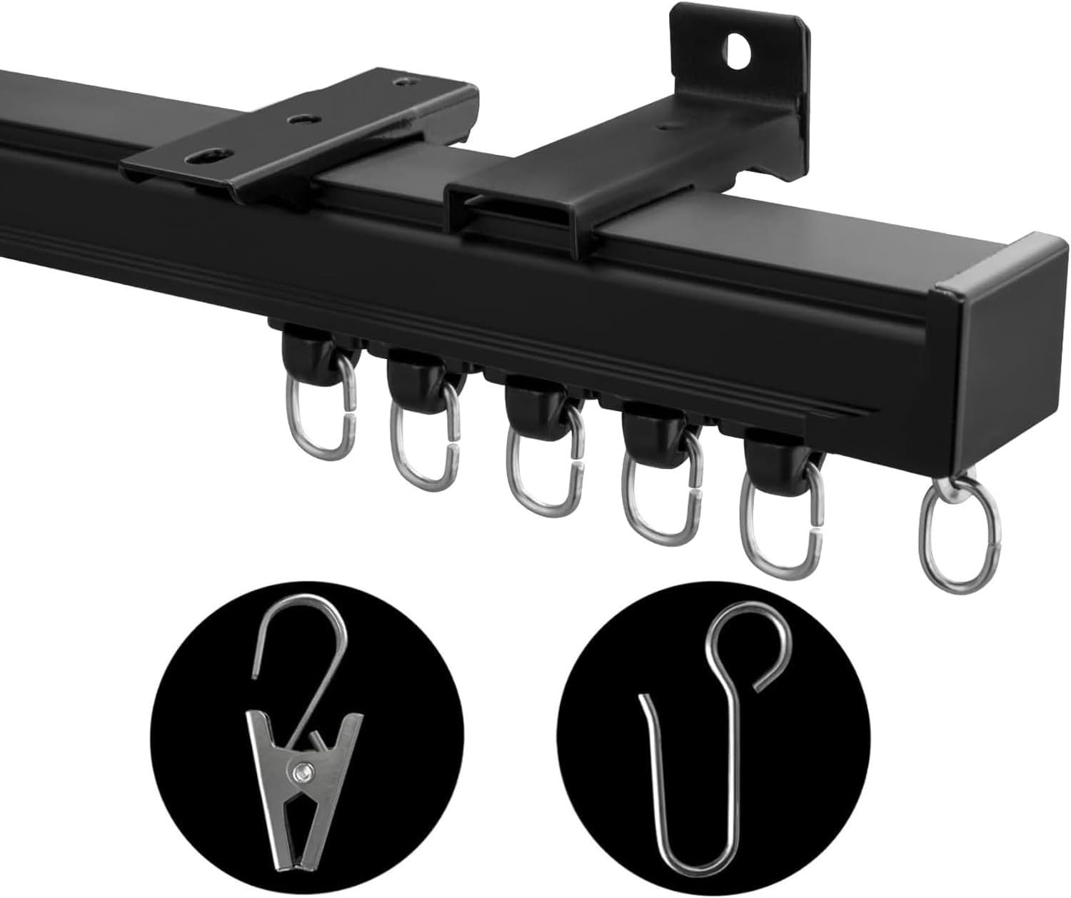 Curtain Track Ceiling Mount Room Divider Privacy Partition Heavy Duty Aluminu…