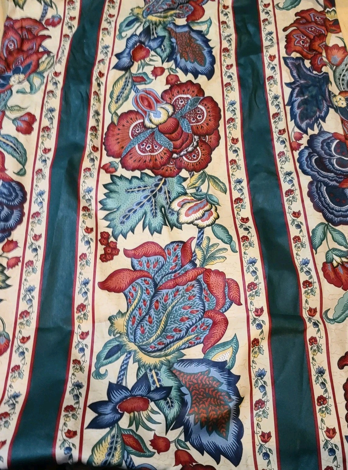 2 Waverly Greenfield Village Scarf Scarves Valance Jacobean Henry Ford Stripe