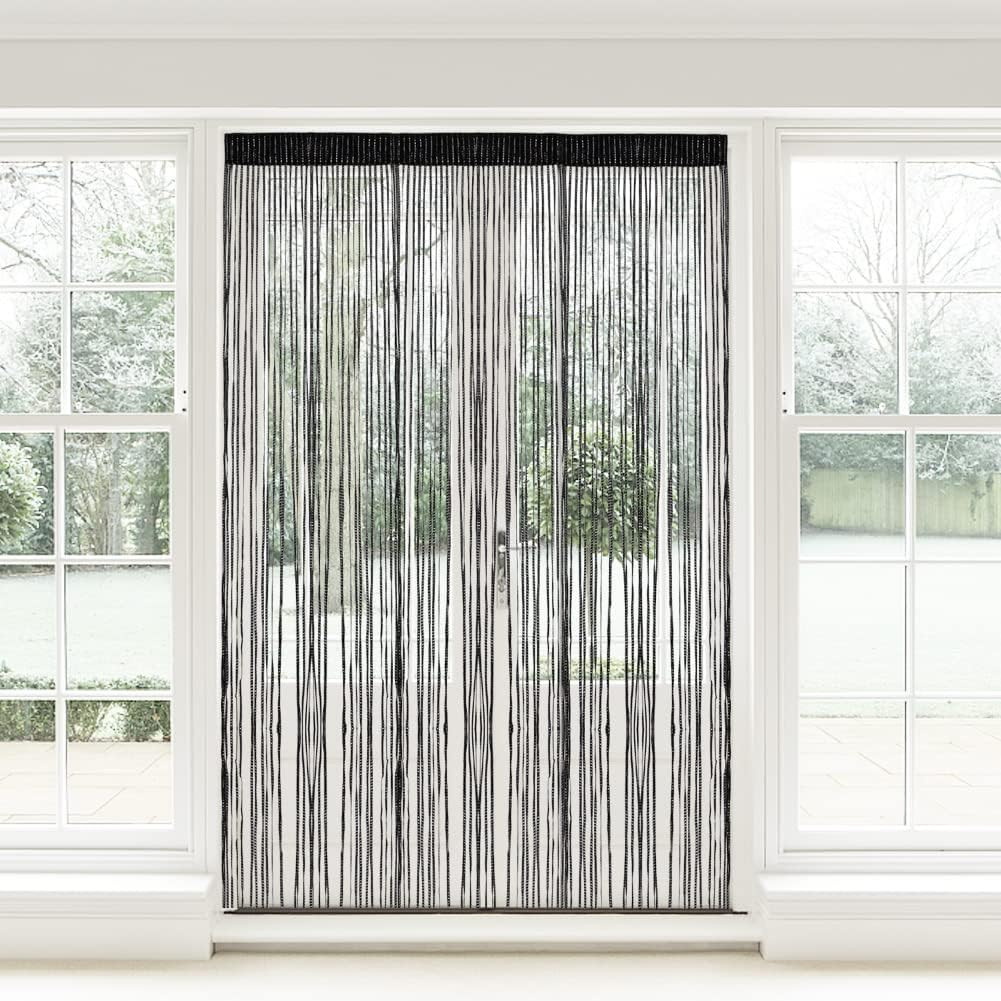 Door String Curtain, Wall Panel Fringe Window Room Divider Blind, Home Patio