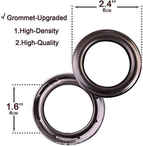 100% Polyester Room Darkening Ringtop Grommet Door Window Curtain Set 5 7 9 Feet