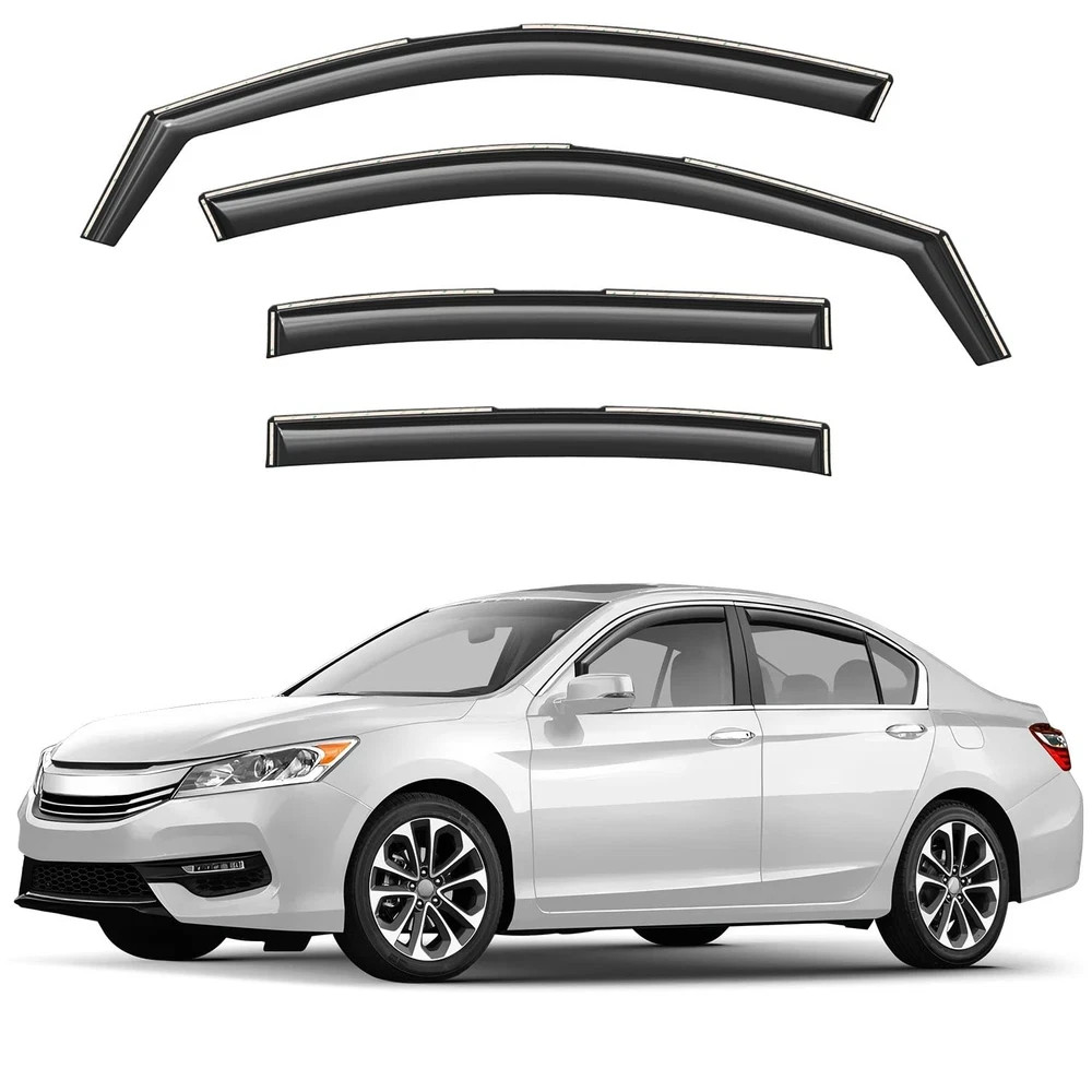 Window Deflectors Smoke Tinted in-Channel For Accord 13-17, 13-17