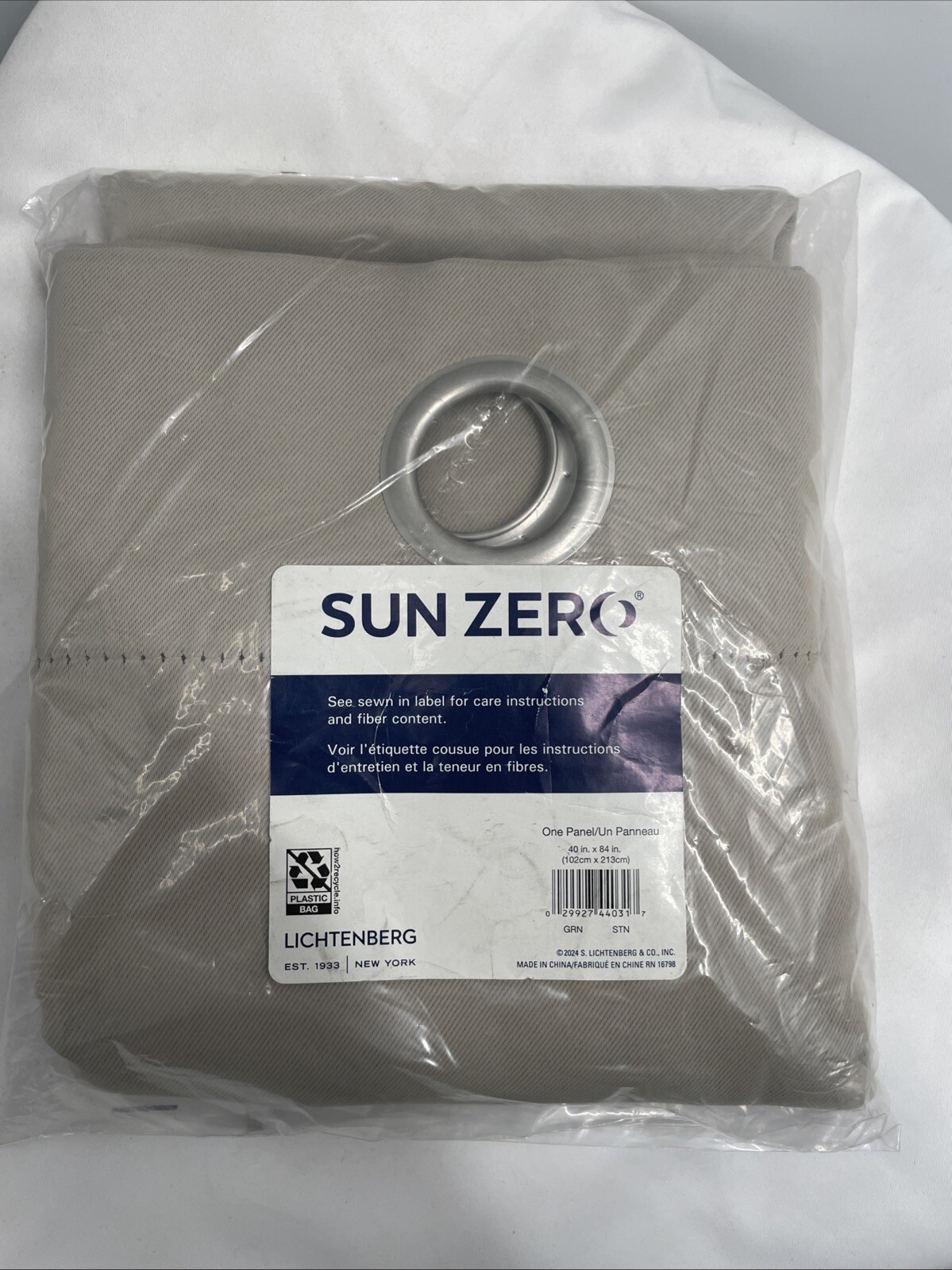 Sun Zero Stone Woven Thermal Blackout Curtain – 40 in. X 84 in. (One Panel)