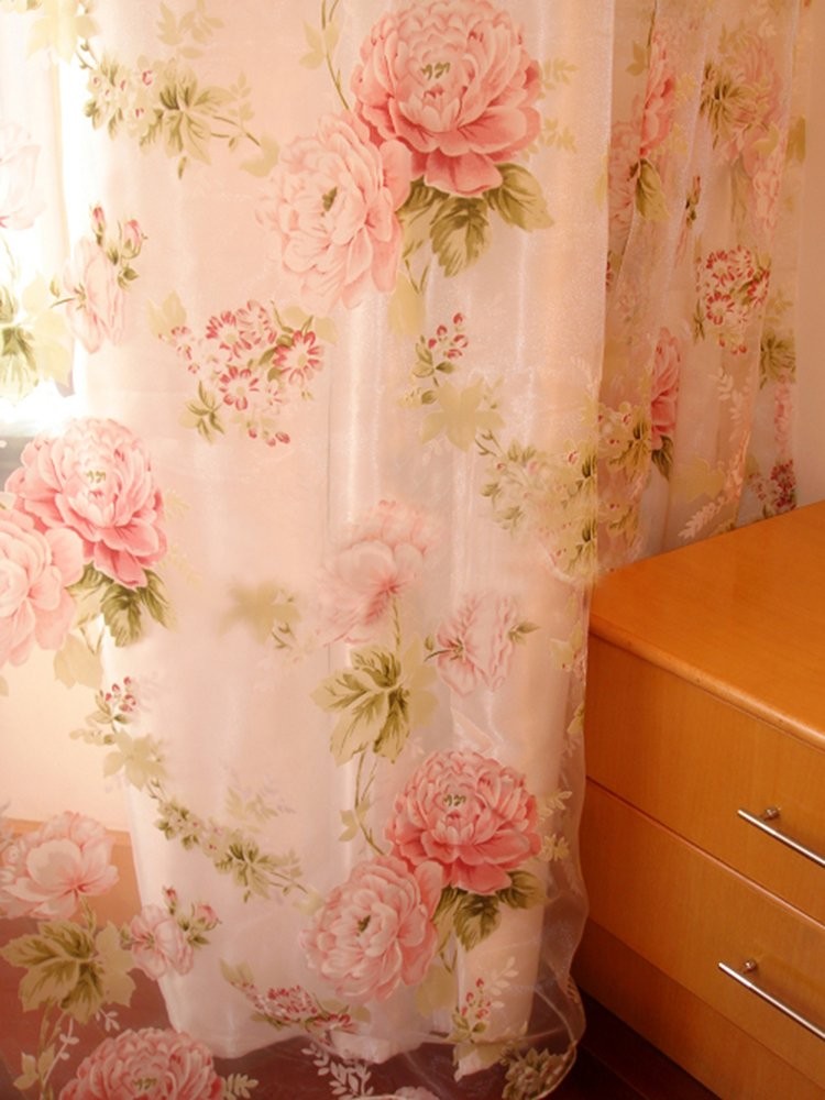 Rod Pocket Sheer Curtain, Elegant 2 Pieces – Total Size 120 Inch Wide (60 Inc…