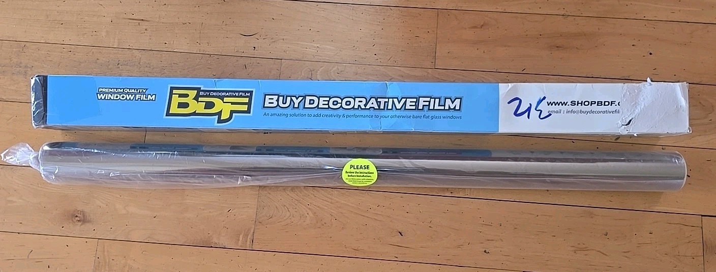 BDF S05 Window Film 36in x 12ft Heat Control Daytime Privacy One Way Mirror Dark