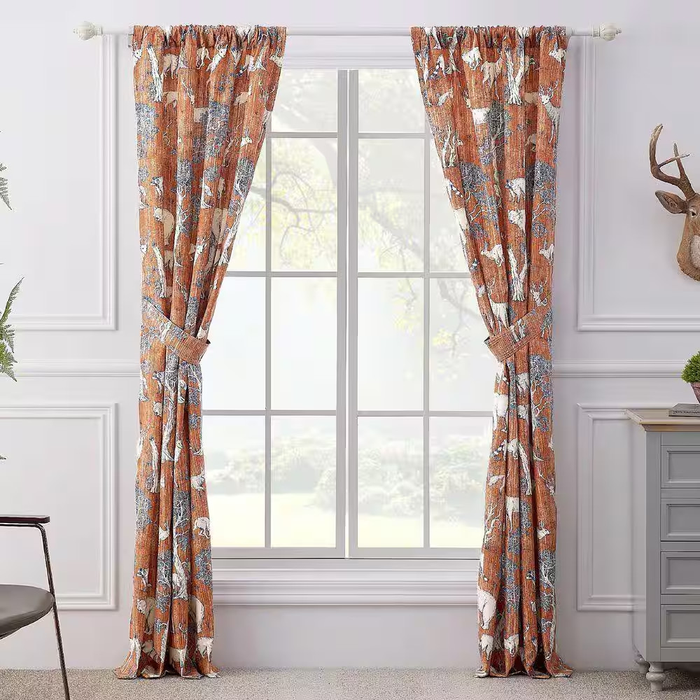 Multi-Colored Animal Print Rod Pocket Room Darkening Light Filtering Curtain – 4