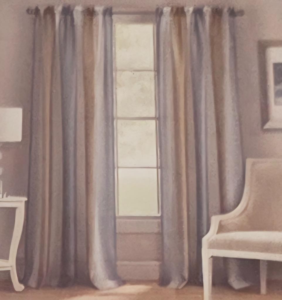 New Silver To Gold Ombre Spectrum Rod Pocket Window Curtain Panel – 50×63 – NWT