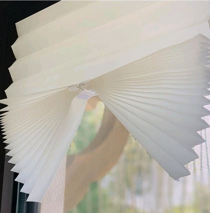 Temporary Window Blinds Cordless Self Adhesive Pleated Paper Blinds 35″x59″