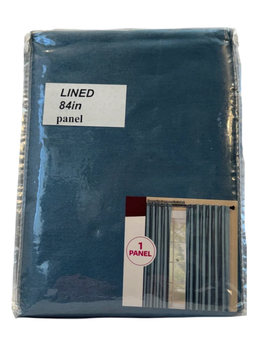 Better Homes Rod Pocket Back Tab Panel 54″ x 84″ Blue Faux Silk Lined Classic