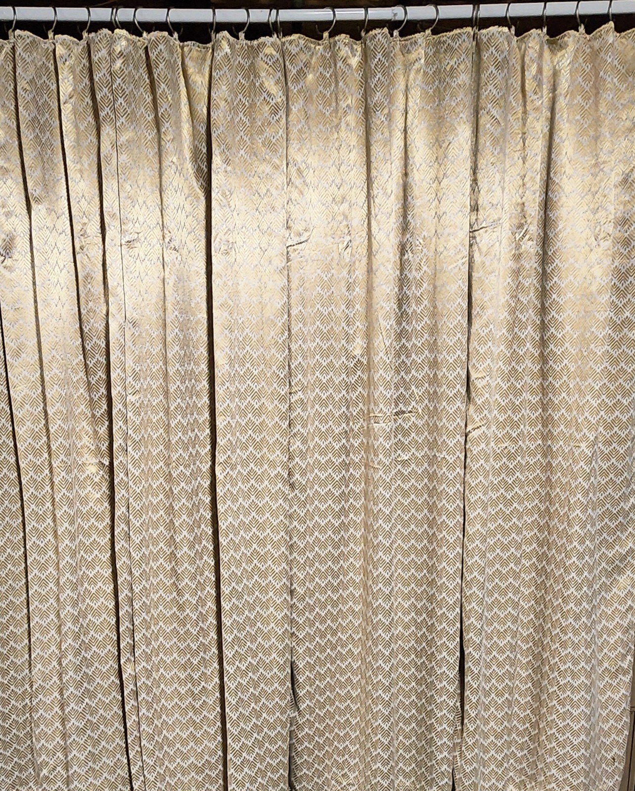 New 2 Panel Set of Gold Curtains /upholstery Fabric 1 Pair of Drapes (36 x 84)