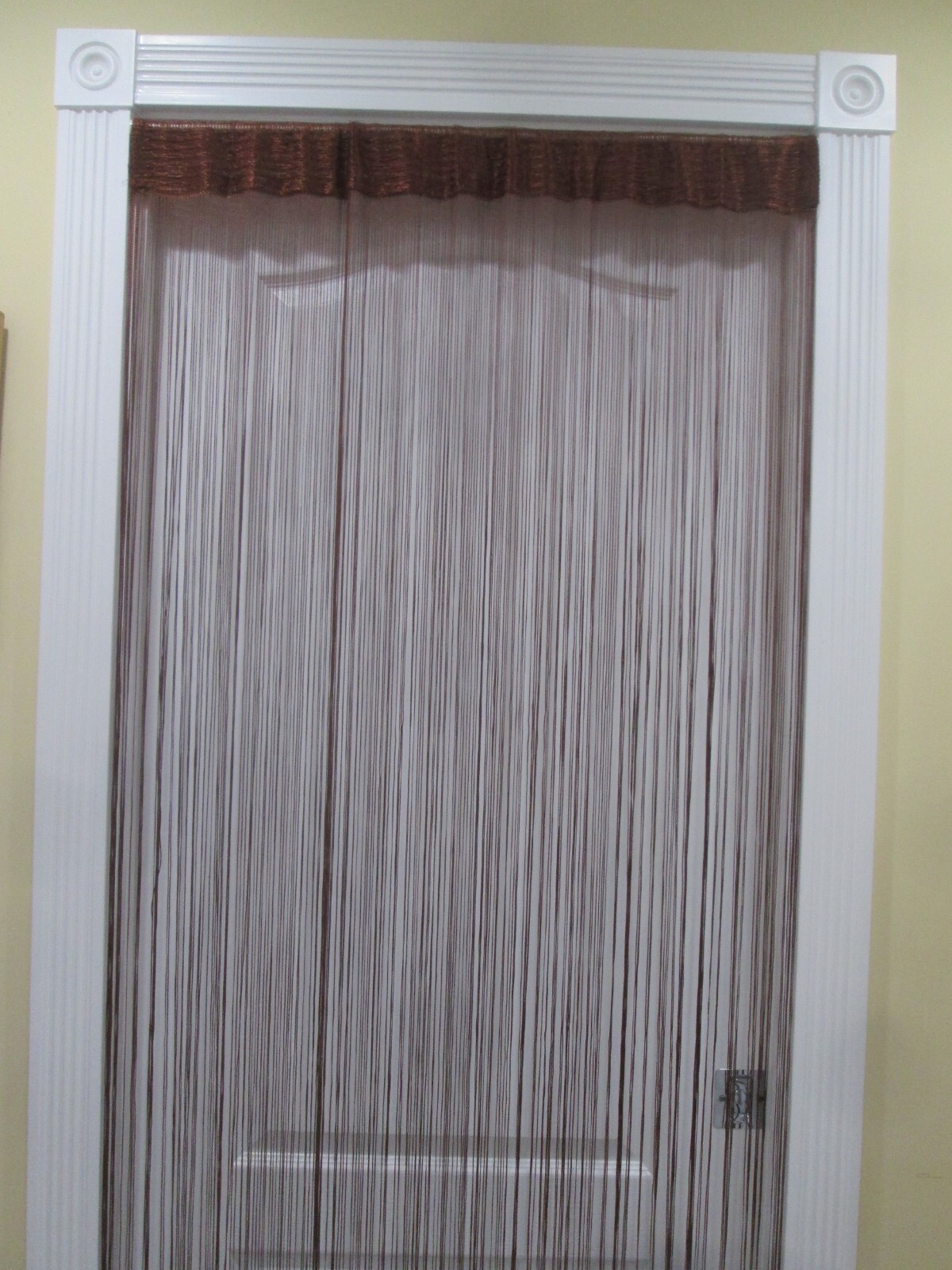 (2) Brown String Curtain Room Divider Panel 37″ X 78″ each