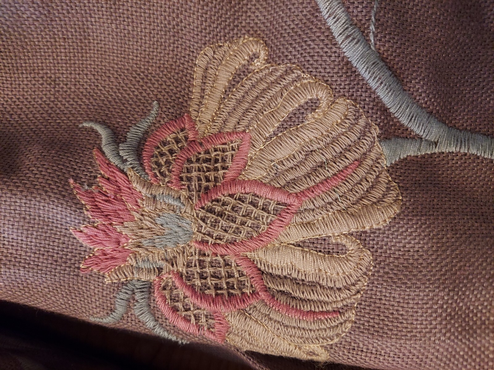 Window Drapery 100% Linen Embroidered 48″×108″ 4 pieces set