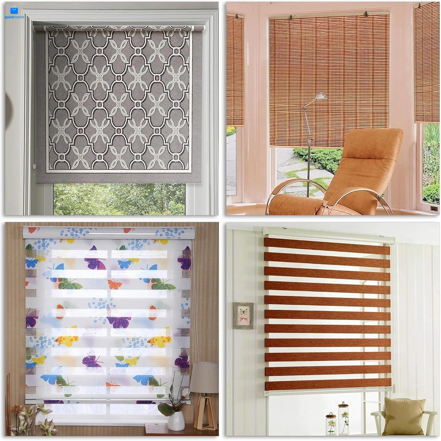 Sumnacon Metal Window Shade Brackets-4PCS Roller Hardware Inside Mount…