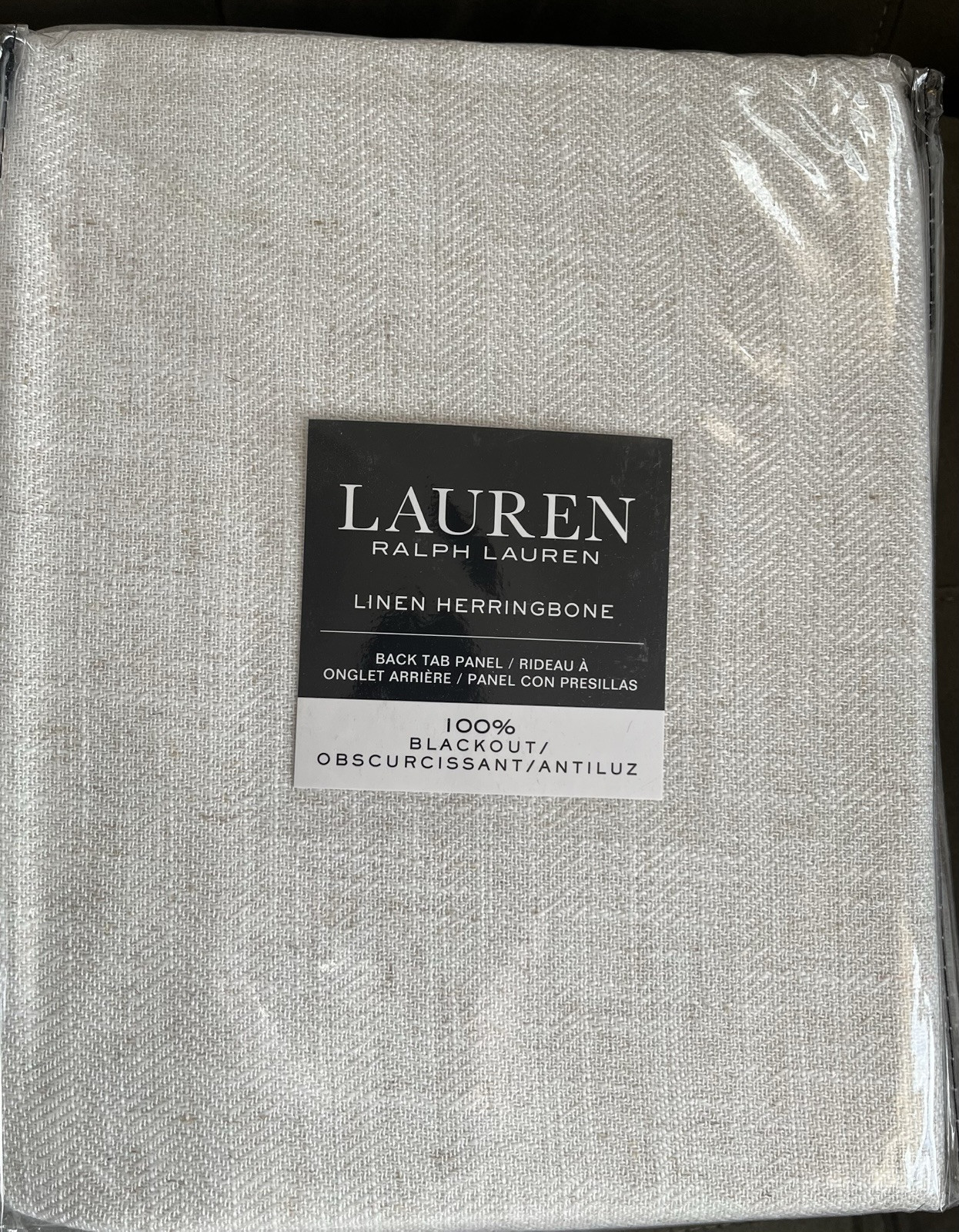 Lauren Ralph Lauren Blackout Herringbone Linen Panels 6 Packs 52″ x 96″ NEW