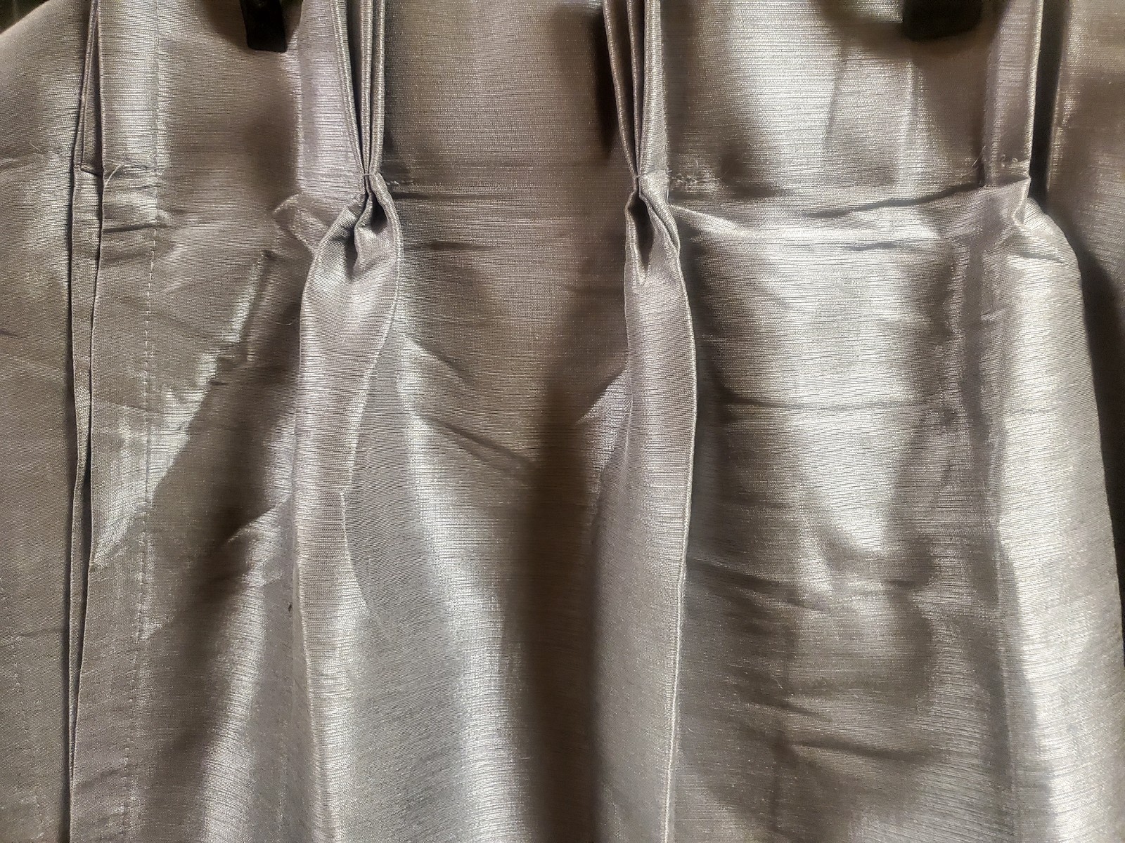Peri Home Back Tab Curtain Panel in Gray-Silver by Lined Euro Pleat, 32″ x 95″