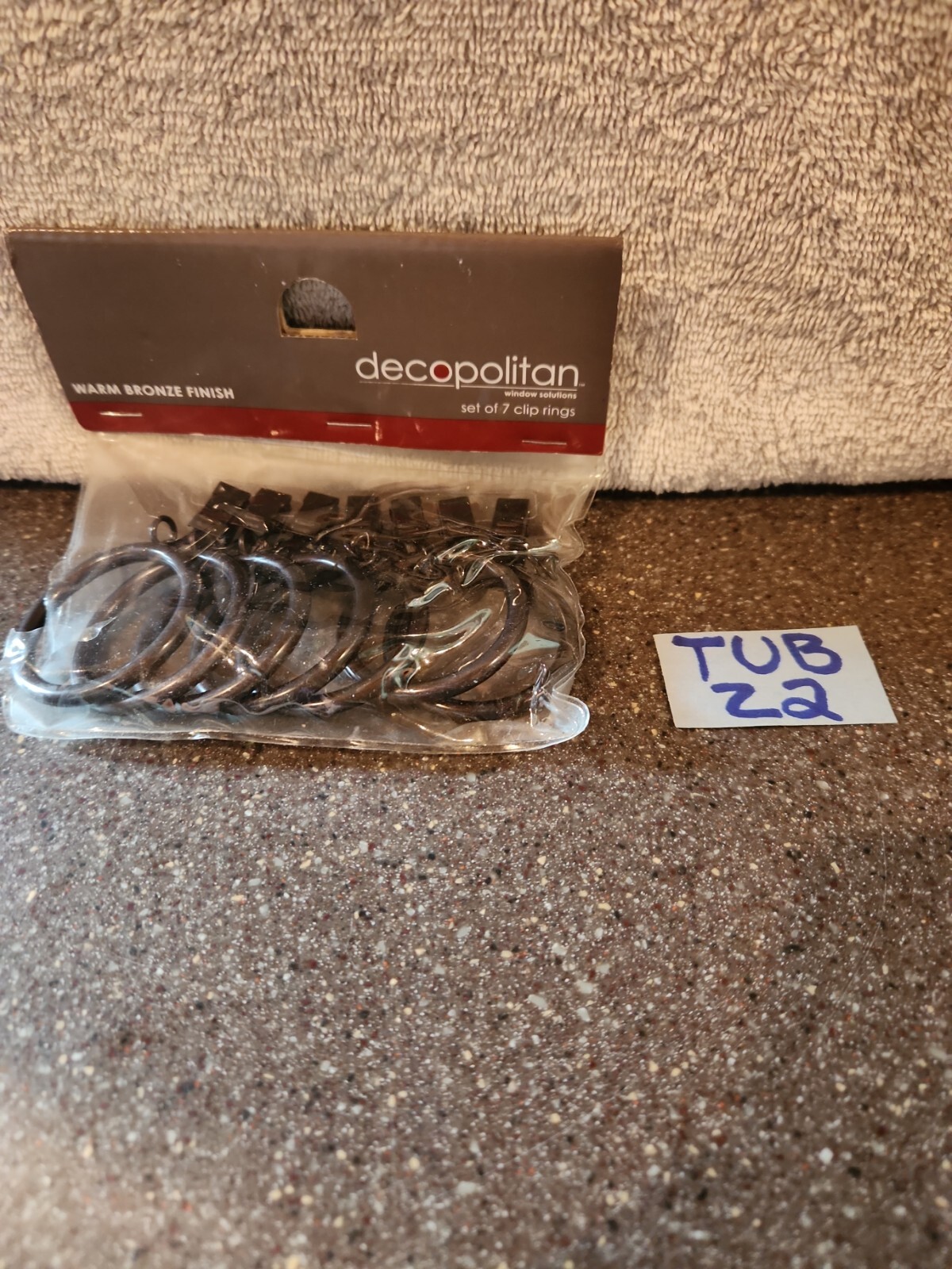 Decopolitan Window Solutions 7 Clip Rings Warm Bronze Finish