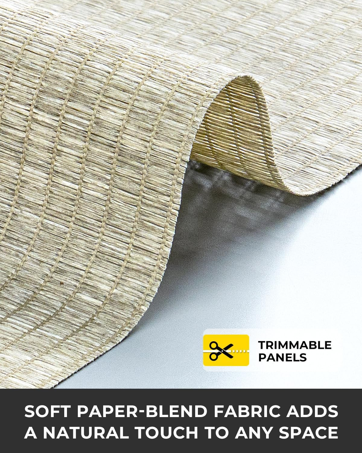 Adjustable Panel Track Blinds for Sliding Glass Door, Cut-To-Height Paper Fabric