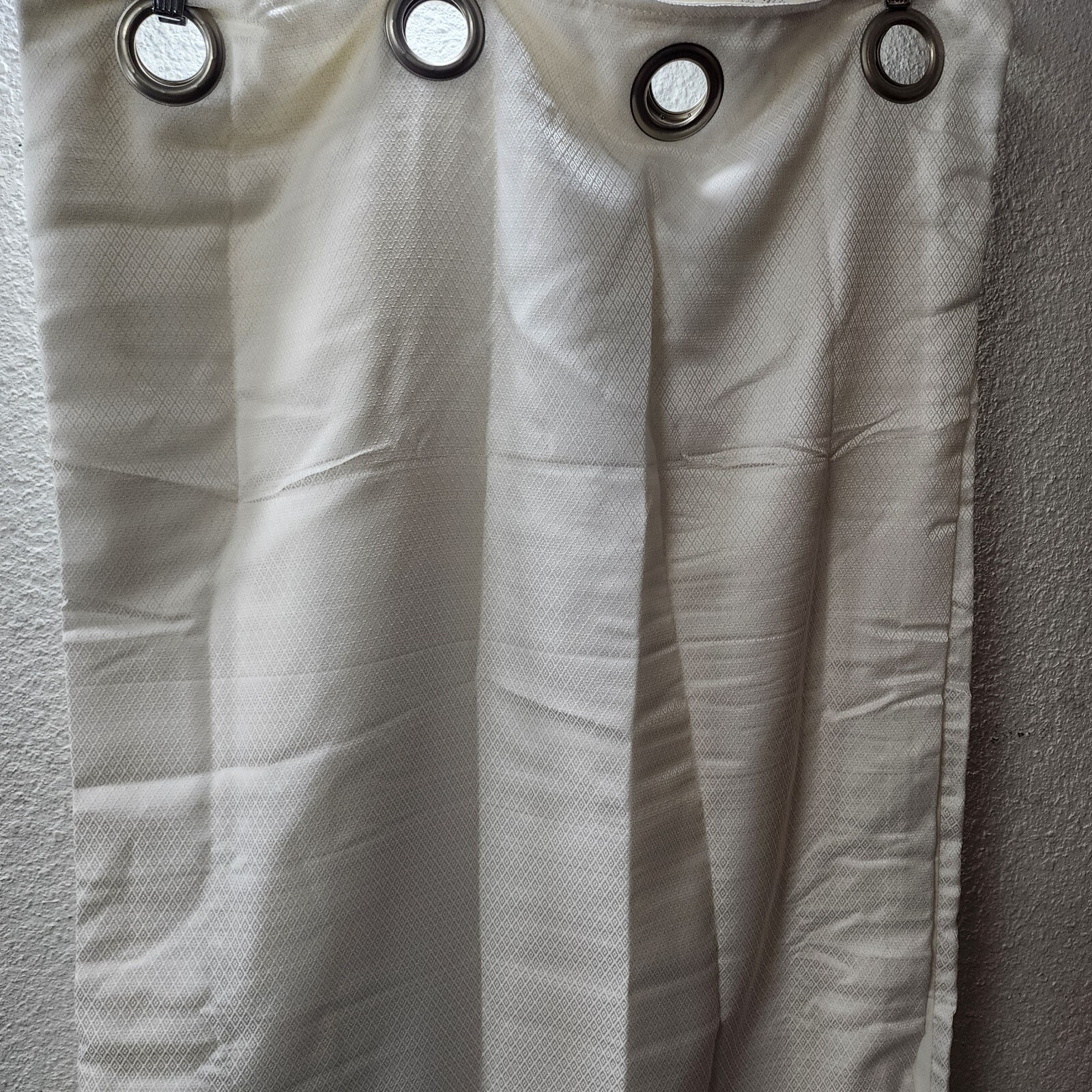 84-Inch Linen Blend Grommet Window Curtain Single Panel, White