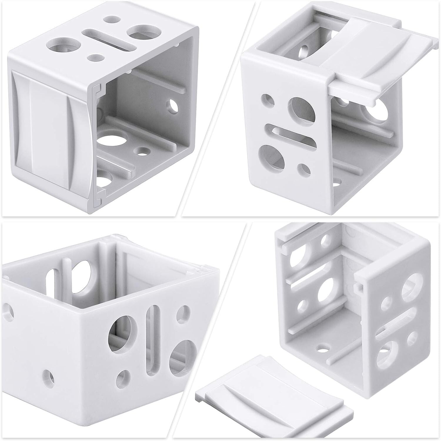 Lightweight 1-Inch Blind Brackets in White – Perfect for Indoor Installations