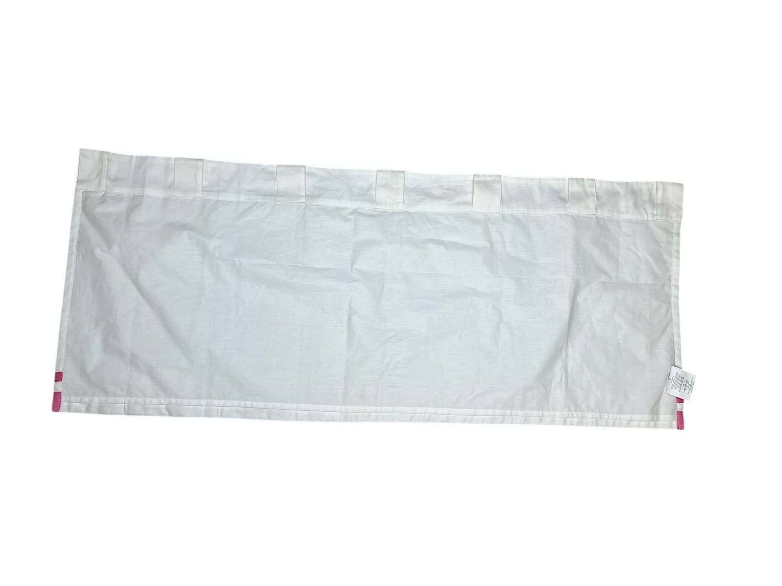 Pottery Barn Kids Harper Pink Grosgrain Stripe Window Valance 44 x 18 set of 6