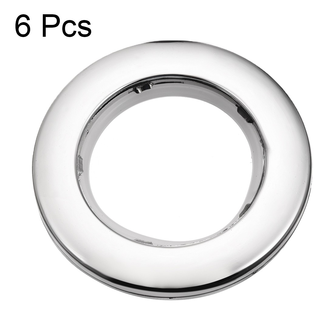 Curtain Grommets Plastic 1.5″ Inner Dia Drapery Eyelet Rings Silver Tone 6pcs