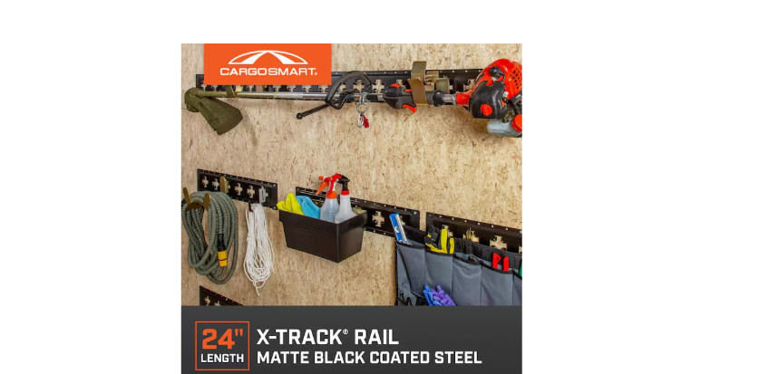 24 In. Matte Black X-Track Rail – 1 Pack