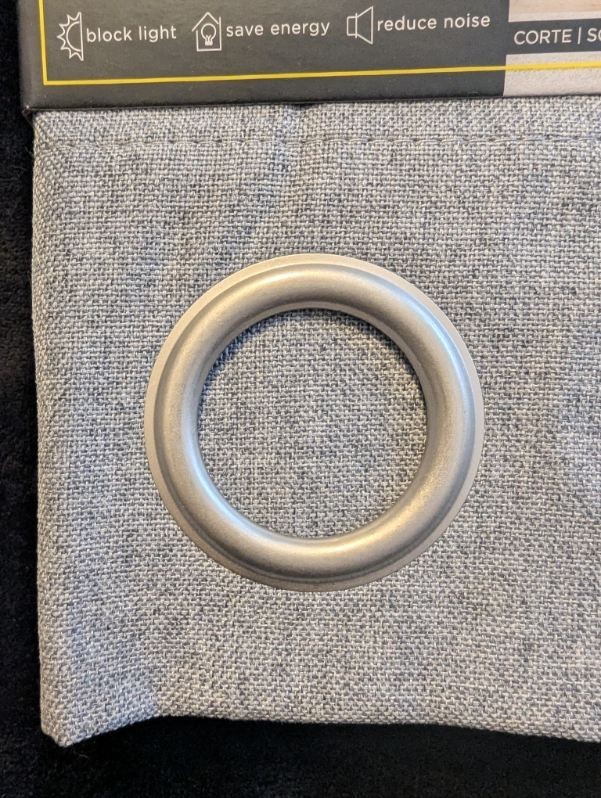 Eclipse Corte Soft Silver 99% Blackout Curtains. 2 Panels, 84″ long. New in Pack