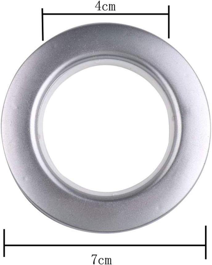DIY Silver Curtain Grommets – 20 Durable ABS Rings, Inner 1.6” Diameter