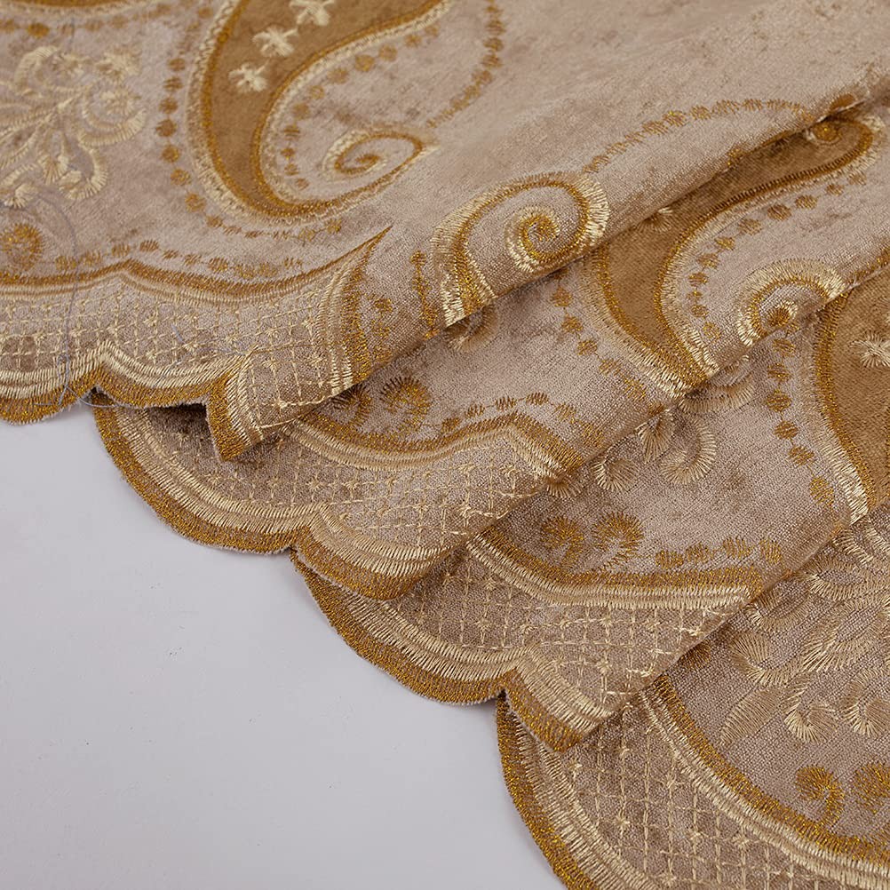 Elkca Chenille Curtain Embroidered Pattern For Living Room European Curtains