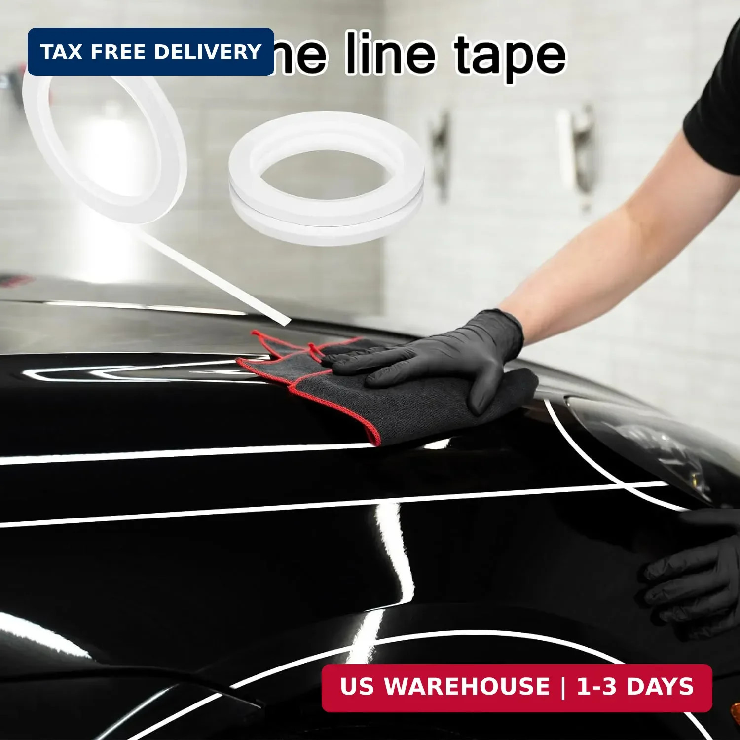 3 Rolls Window Tint Tools Line Tape, Window Film Cutting Guide Tape, 0.24″ W x 7
