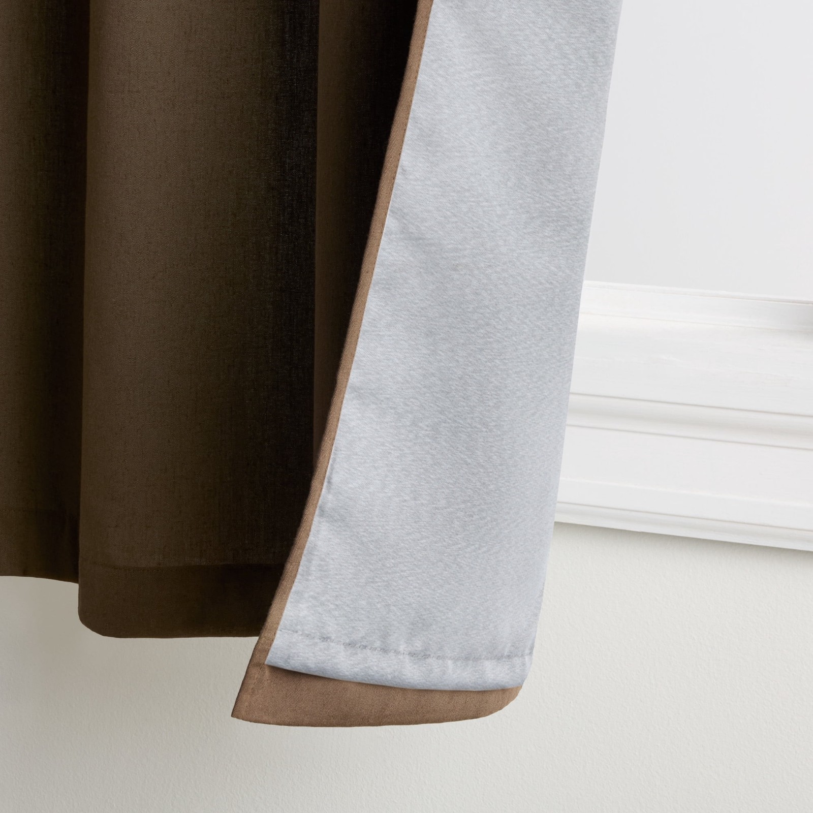 BASICS Bertram Solid Linen Texture Indoor Curtains Room Darkening W/ Energy