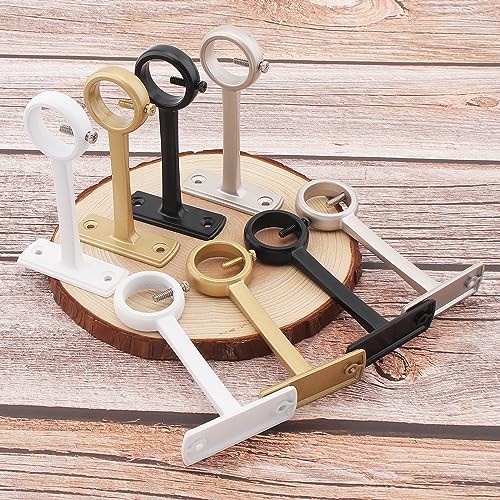 Ceiling-Mount Curtain Rod Brackets, Heavy Duty Ceiling and Wall Gold (Set of 2)