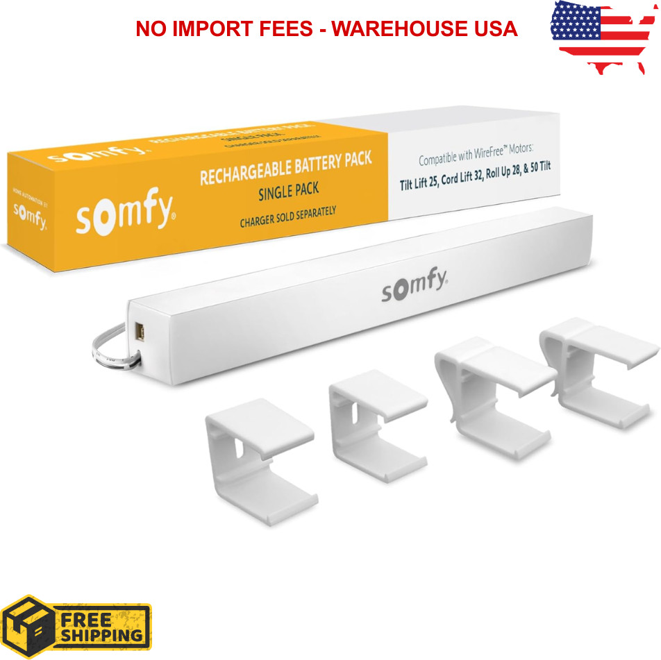 Elegant Rechargeable Lithium-Ion Battery Pack for Blinds – 3 Batteries Included