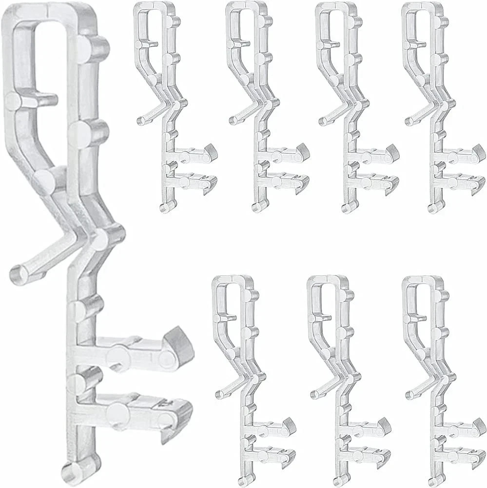 10 pcs 2-1/8 inch Hidden Channel Valance Clips for Horizontal Wood Blinds Mini B
