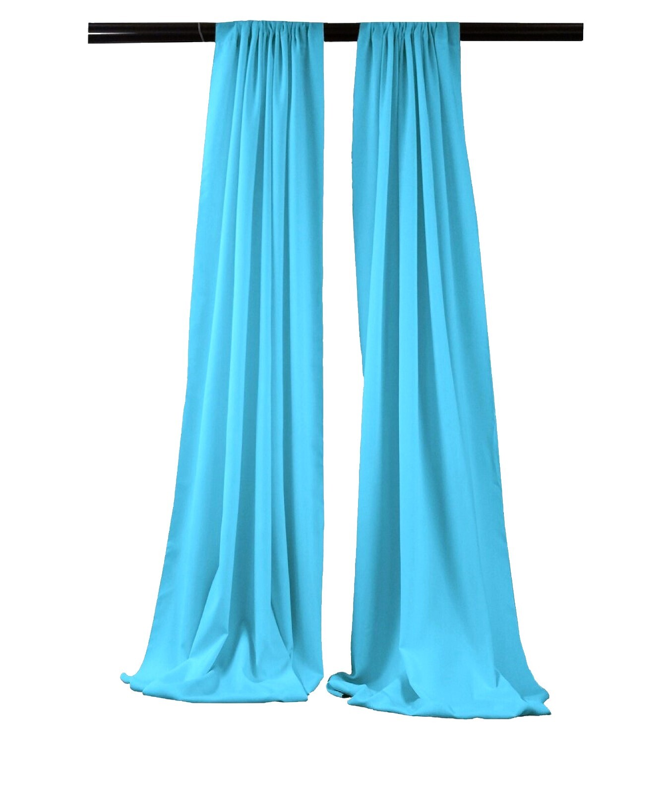 Set of 2 Panels Polyester Poplin Backdrop Drape Curtain Panels, Room Divider