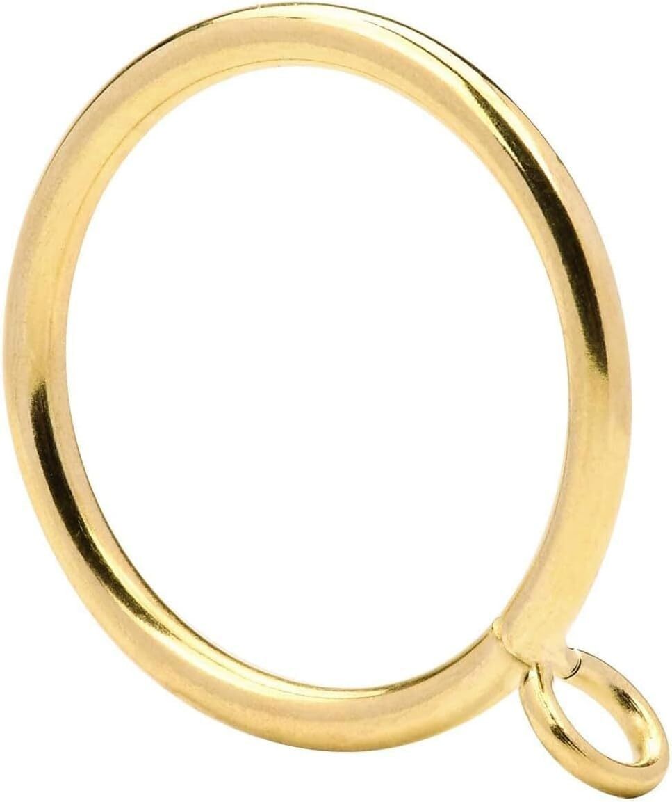 24 Pcs Gold 1.5inch Inner Diameter Metal Curtain Rings With Eyeletsfits Up To 1