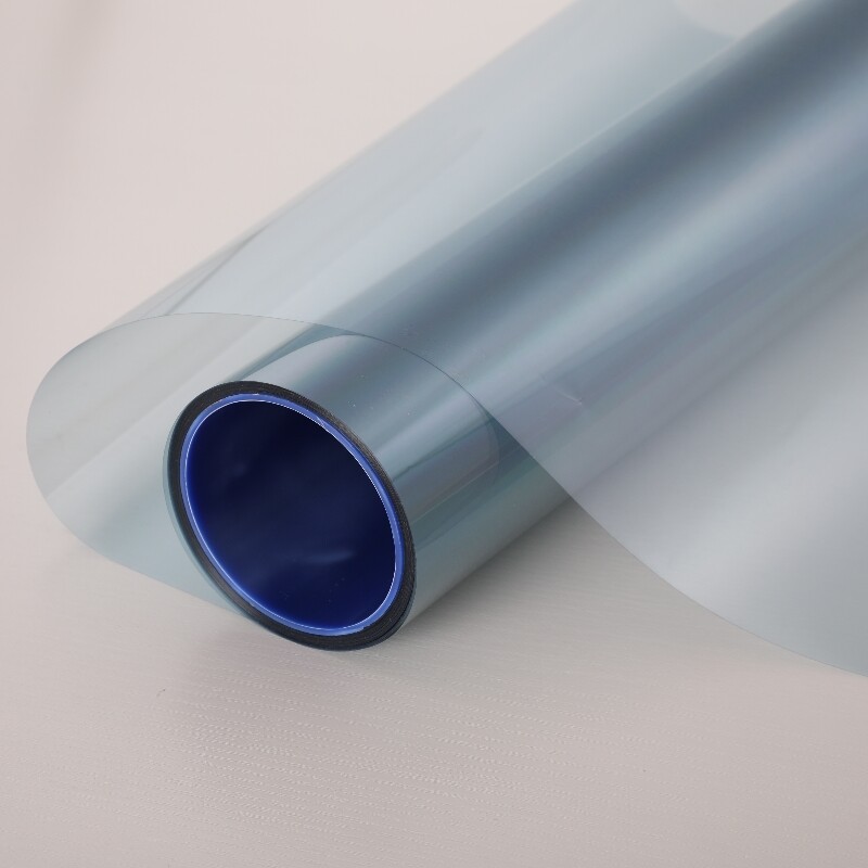 Transparent Window Film Sunscreen Self-Adhesive Optically Clear Blue Car Tint